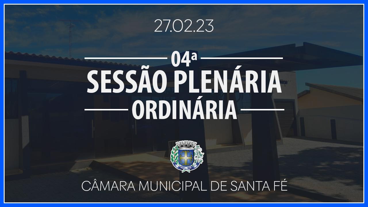 04ª Sessão Plenária Ordinária